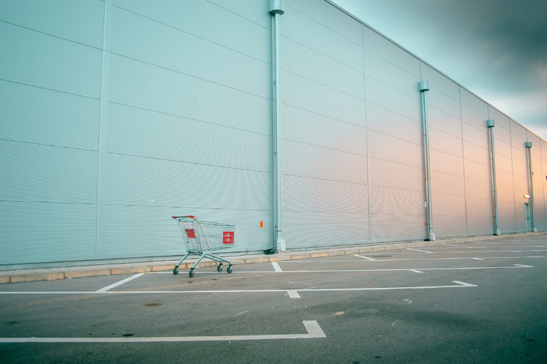 Empty shopping mall