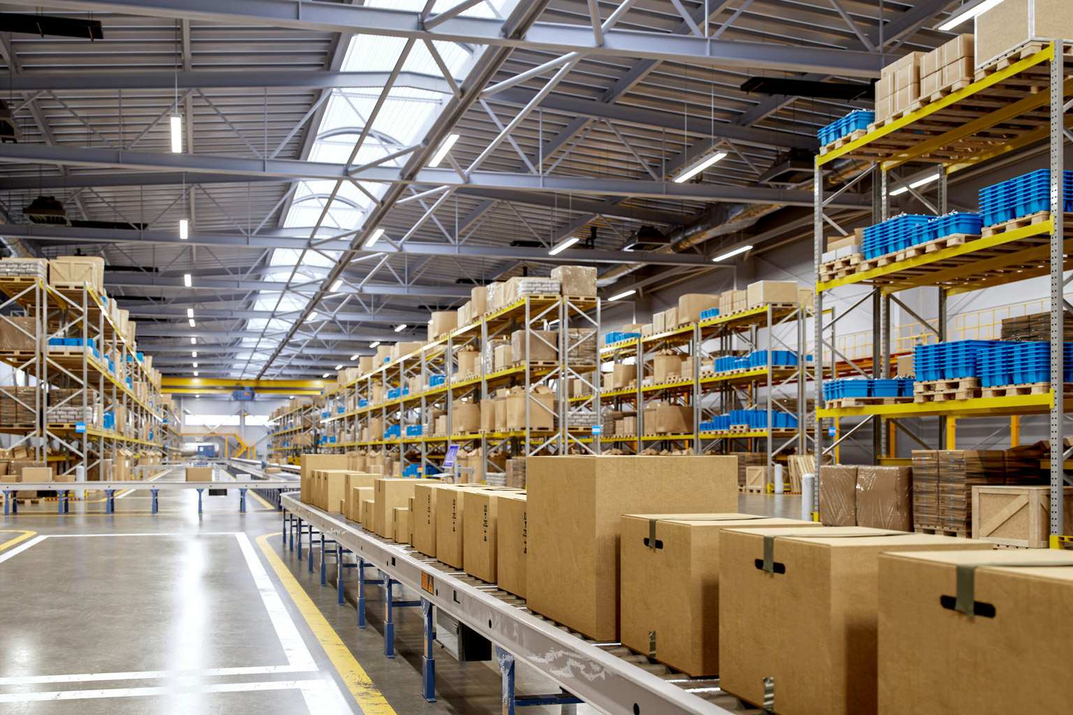 Warehouse full of boxes