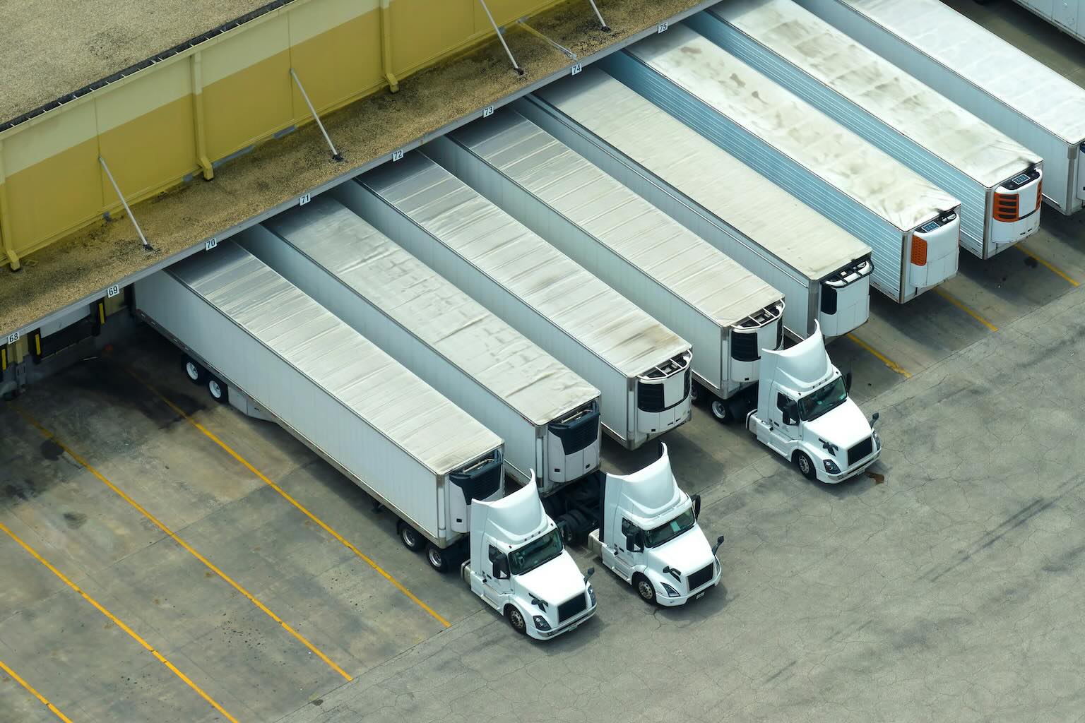 A photograph of freight trailers